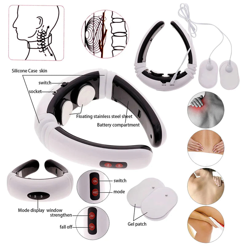 RelaxPulse: Masajeador de Cuello Eléctrico para Alivio Muscular